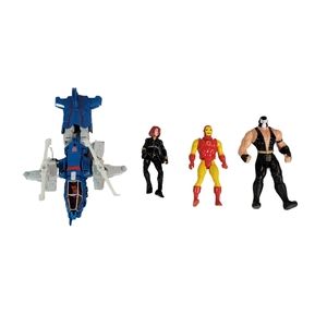 Super Hero Super Villain Vintage Action Figure Lot of 4 Marvel DC Transformers